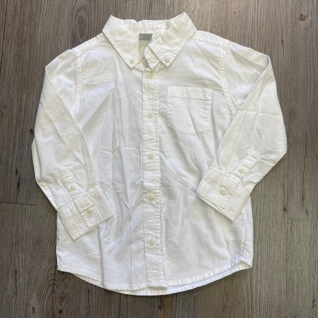White Old Navy LS Shirt, 5Y