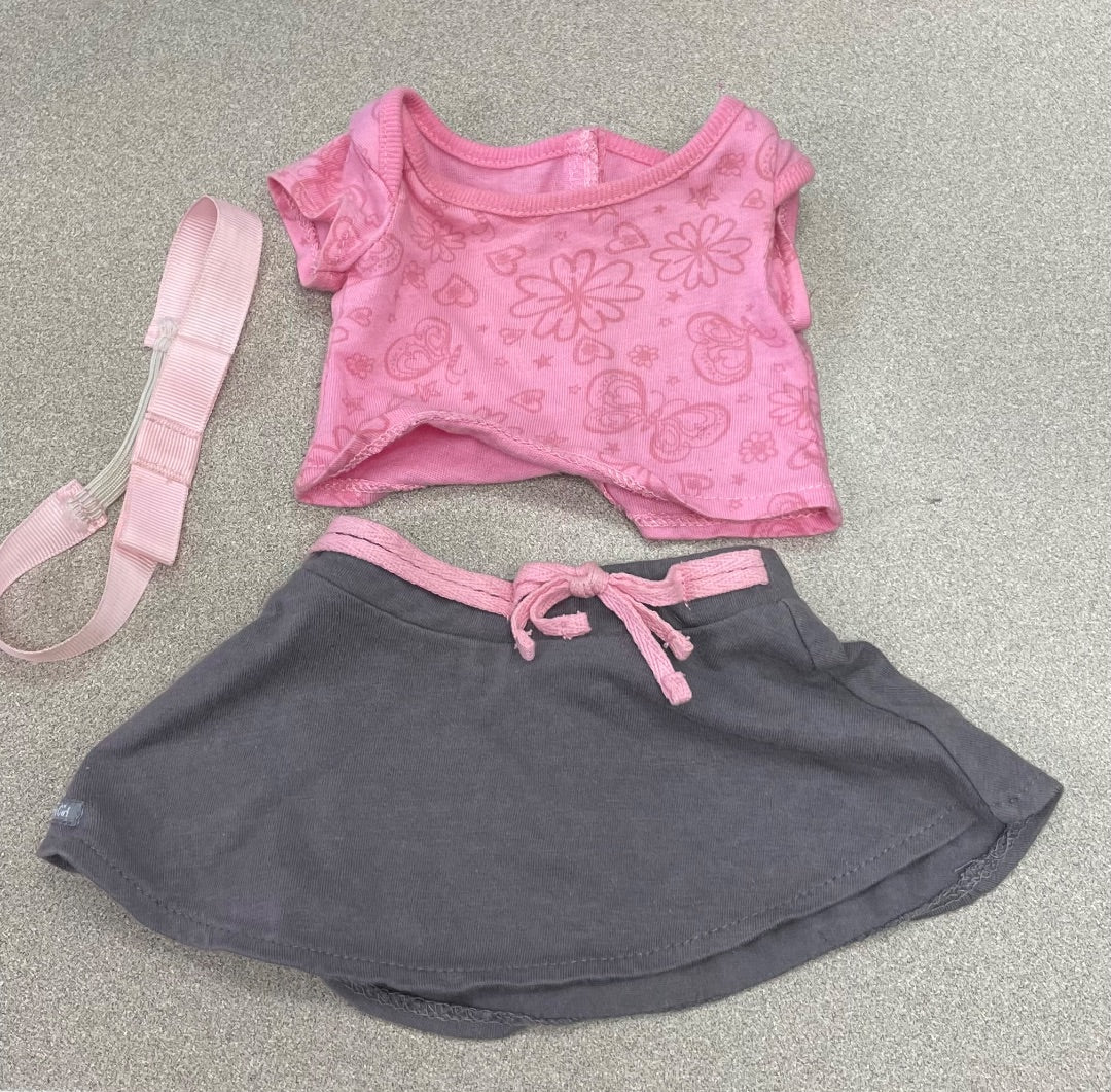 Pink/Grey American Girl AG Doll Clothing, For 18 inch Doll