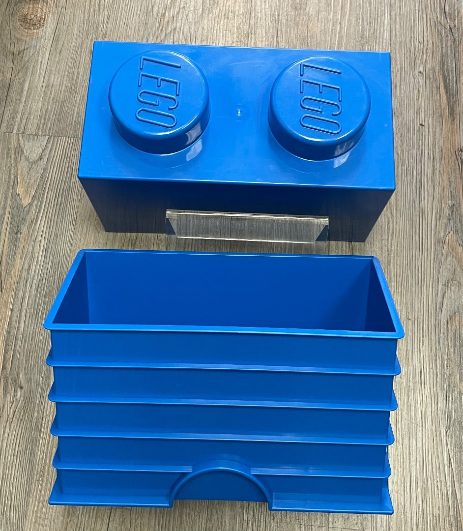 Blue Lego Brick Storage Lego Storage, 2 Stud