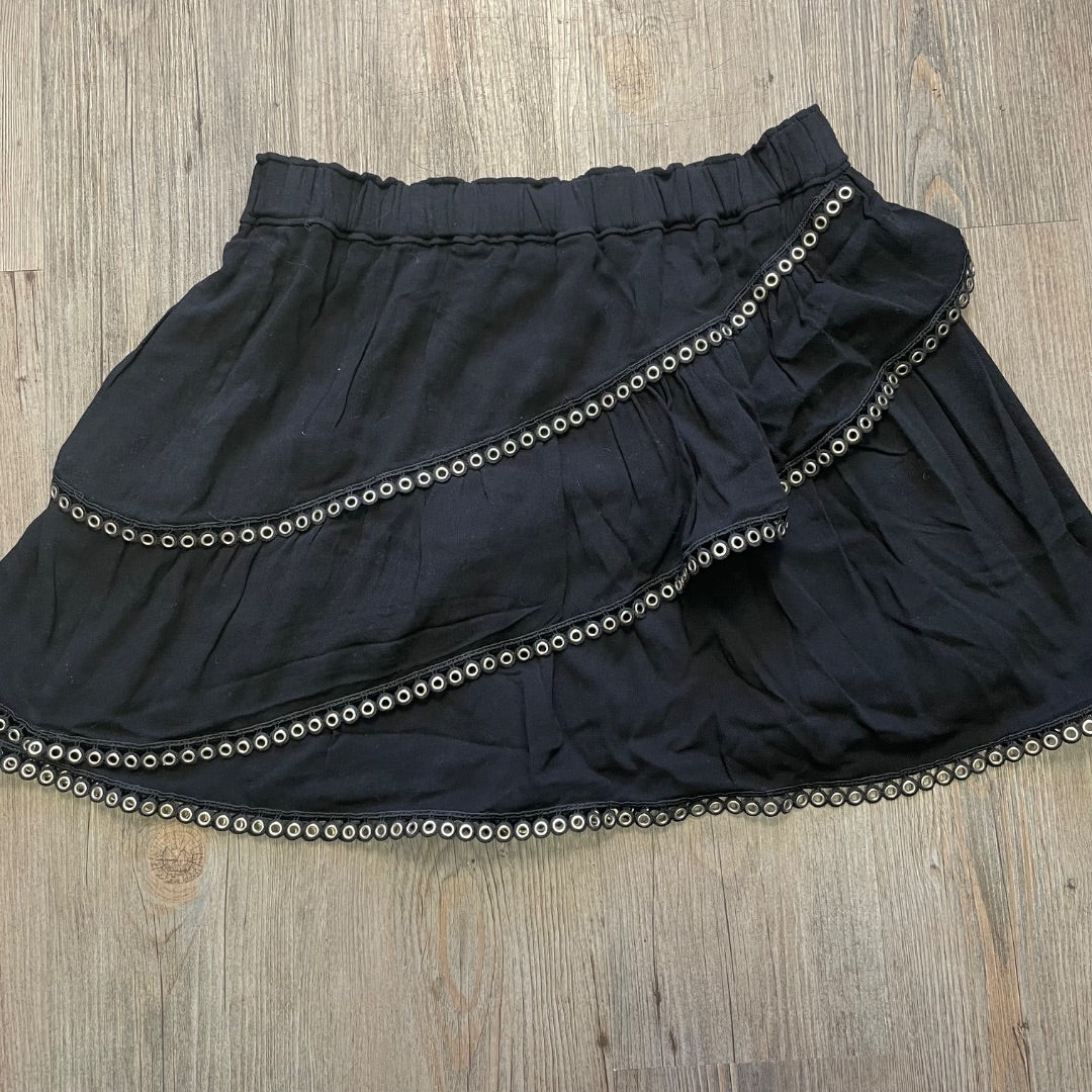 Black  Lined Skirt, 10-12Y