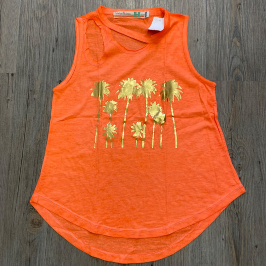 Orange Vintage Havana Tank Top, 10-12Y