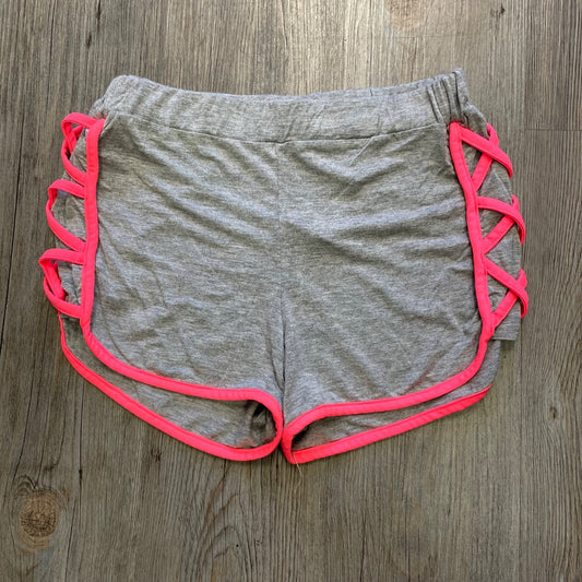 Grey  Elastic Waist Shorts, 12Y