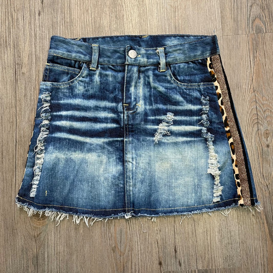 Blue Flowers By Zoe Denim Skirt, XL