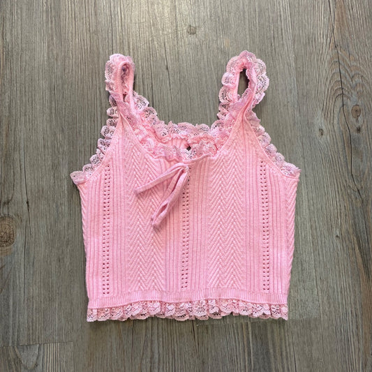 Pink Knit Tank Top, 8Y