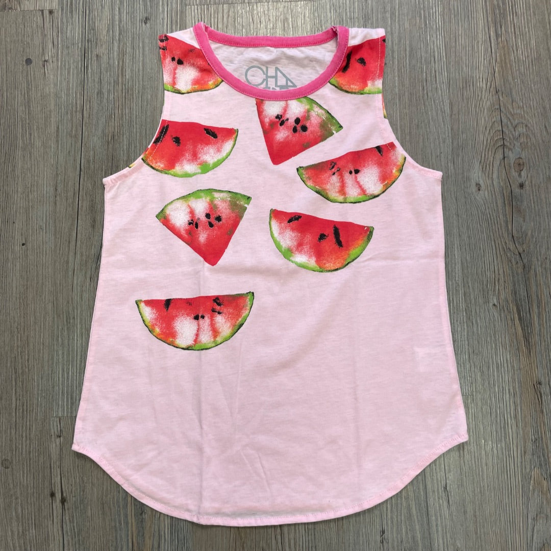 Watermelon Print Chaser Tank Top, 10Y