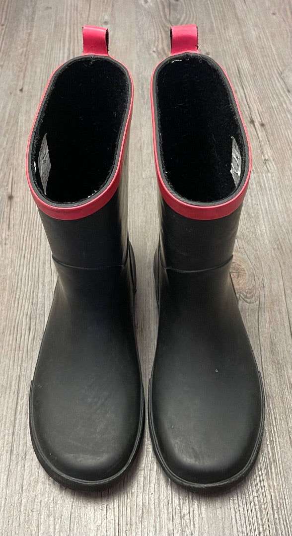Black Ripzone Rainboots, 1Y