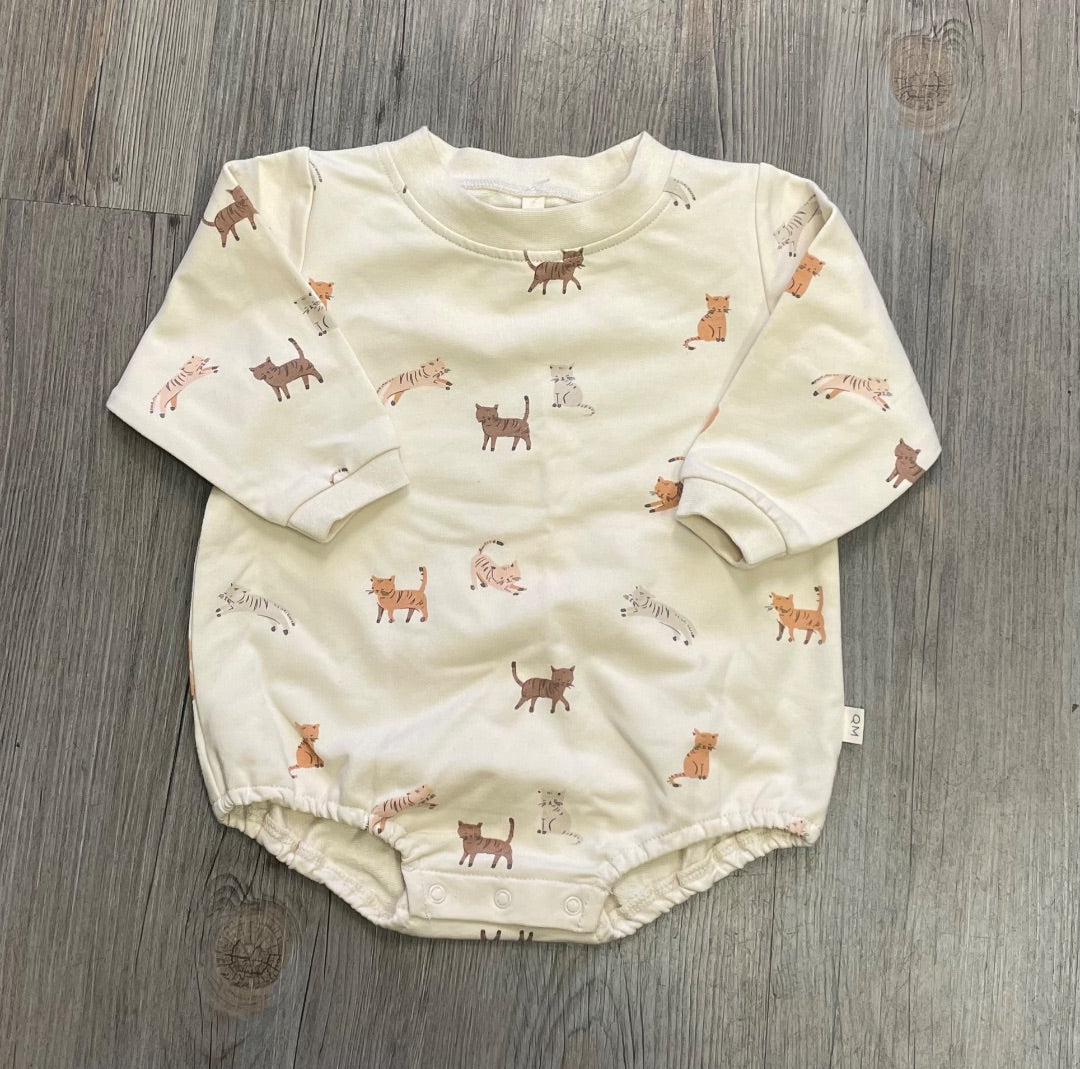 Cats Quincy Mae Crewneck Bubble Romper, 3-6M