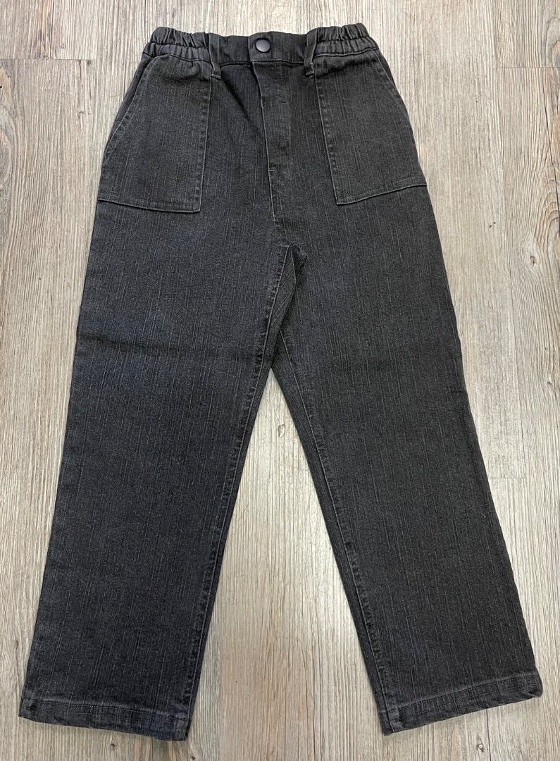 Black F4A Valley Denim Pants, 6Y