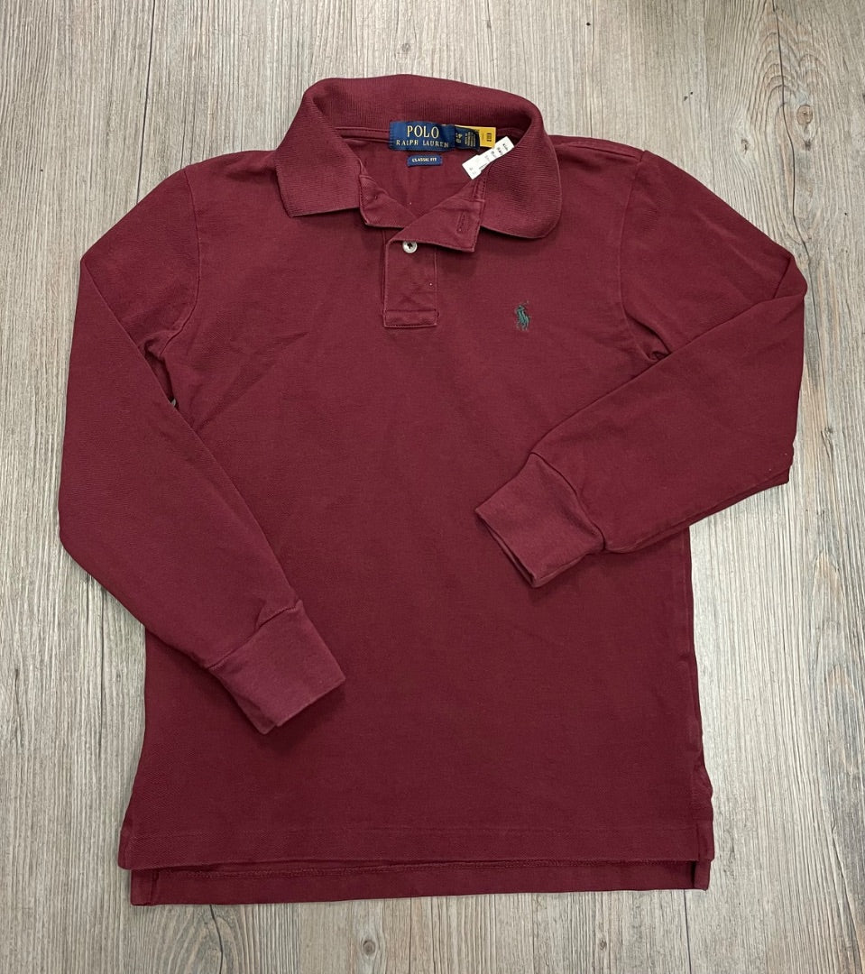 Burgundy Ralph Lauren Shirt, 8Y