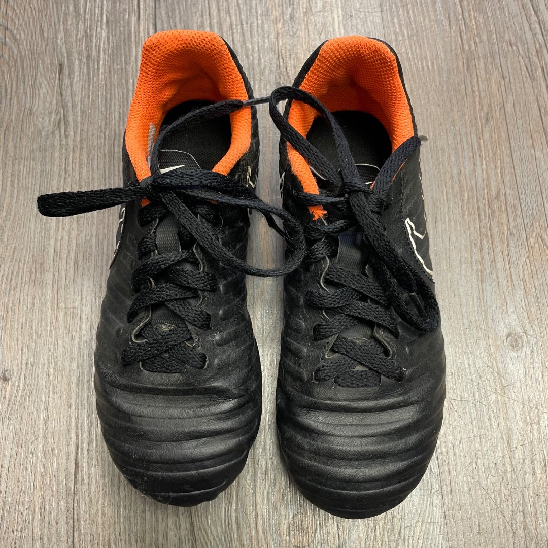 Black Orange Nike Soccer Cleats, 12Y
