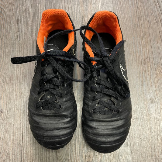 Black Orange Nike Soccer Cleats, 12Y