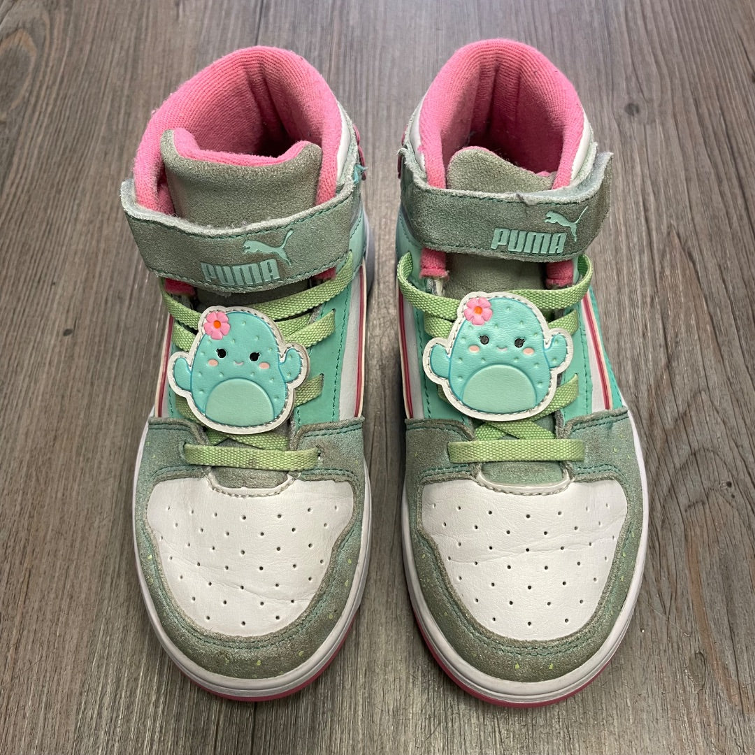 Pink Squishmallows Puma Hightop Shoes, 12.5Y