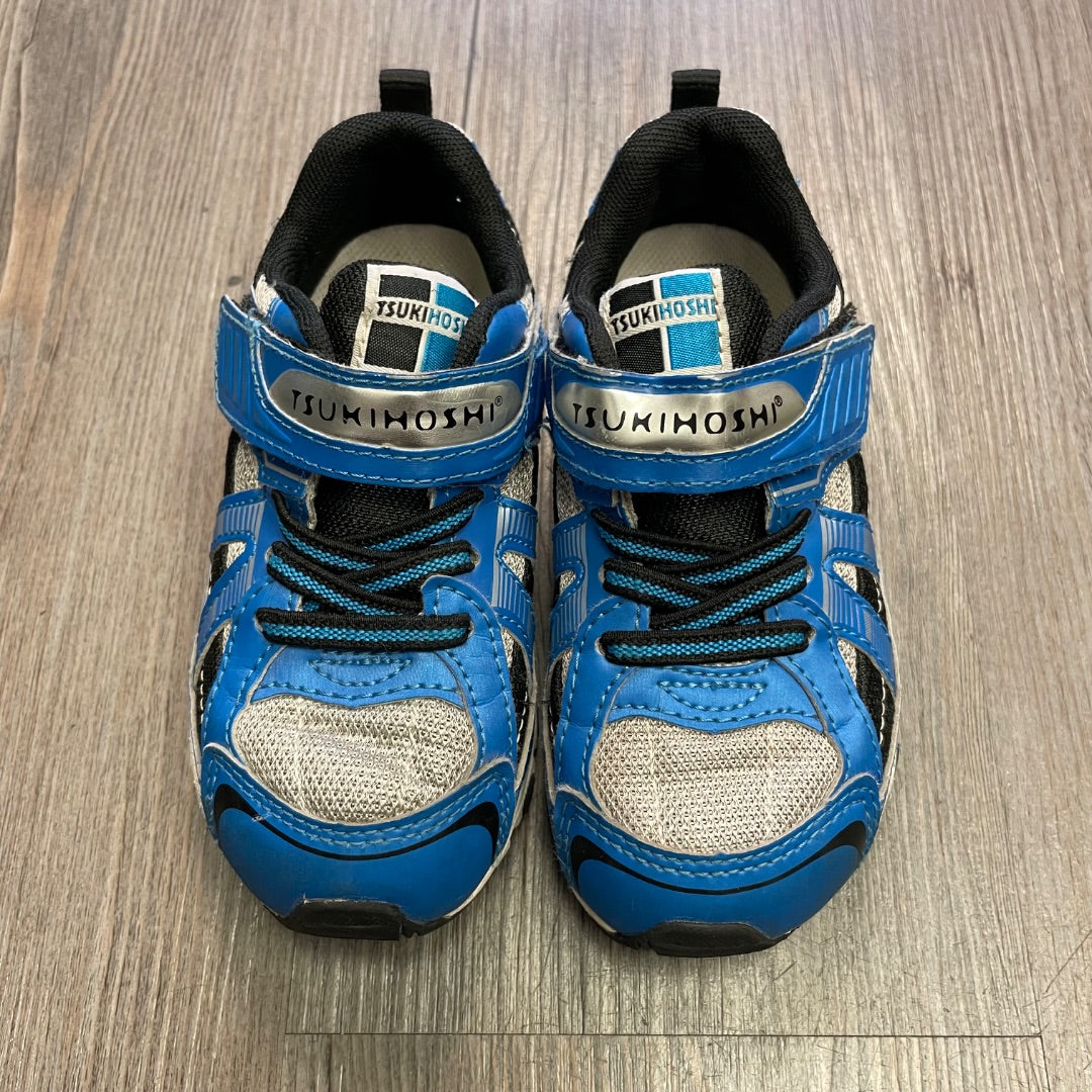 Blue Tsukinoshi Velcro Shoes, 9T