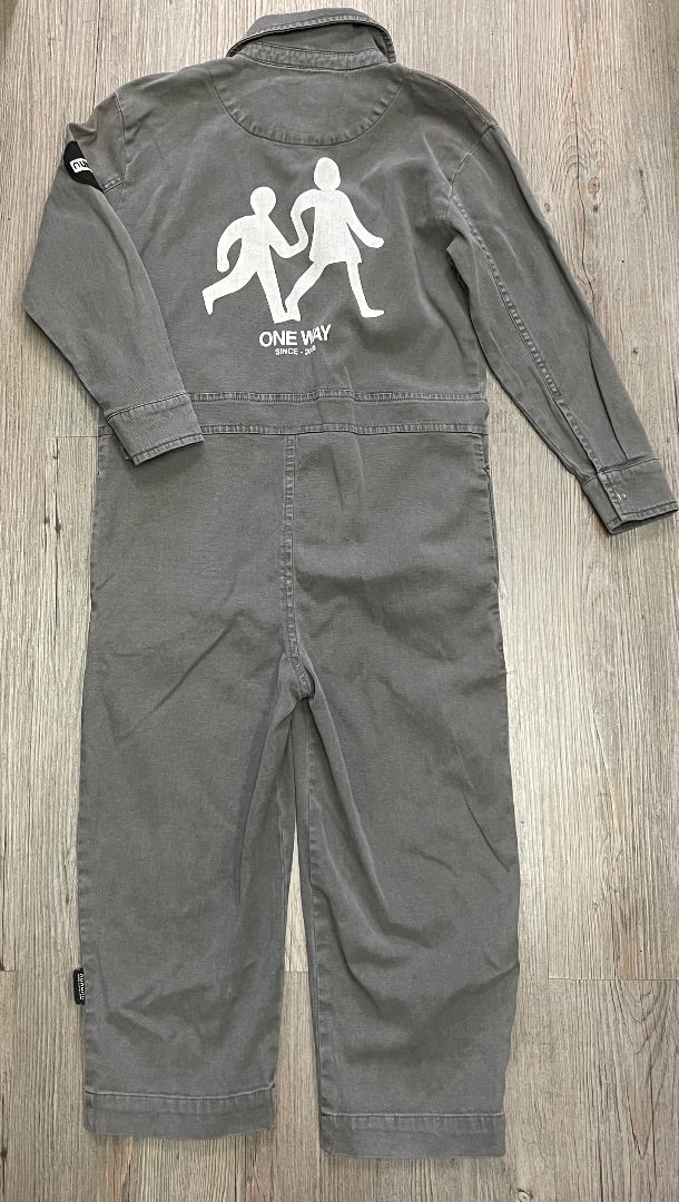 Grey NUNUNU Long Sleeves Overall, 6-7Y