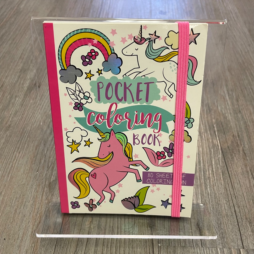 Unicorn Print  Pocket Coloring Book, Paperback