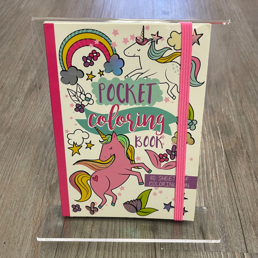 Unicorn Print  Pocket Coloring Book, Paperback