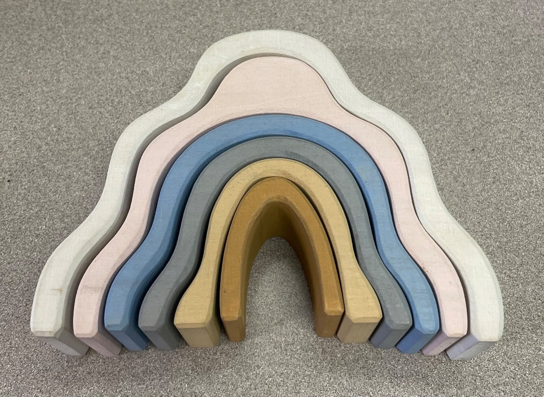 Pastel Raduga Grez Wooden Waterfall Arch Stacker, 3+