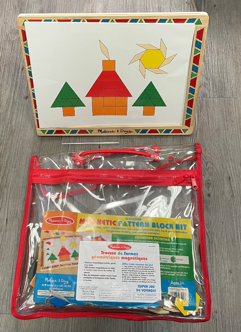 Multi Colour Melissa And Doug Magnetic Pattern Block Kit, 3+