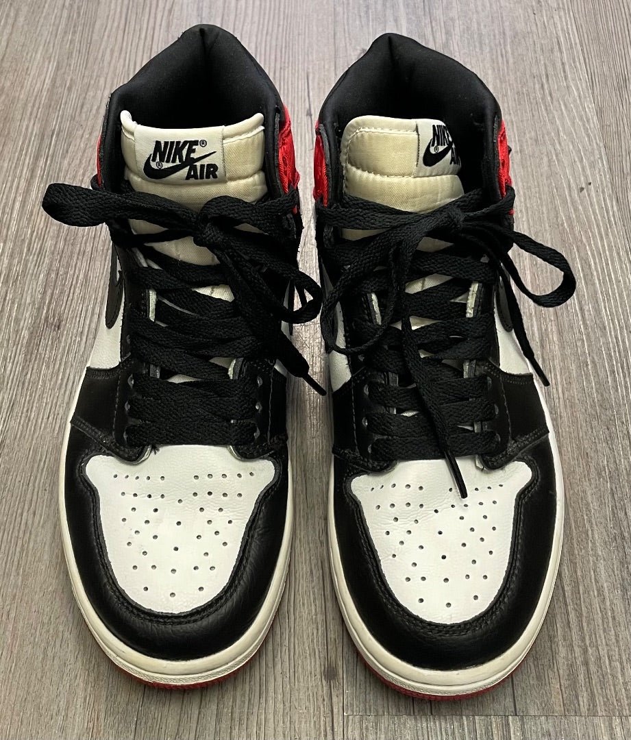 Red/Black Nike Air Jordan Hightop Shoes, 6.5Y