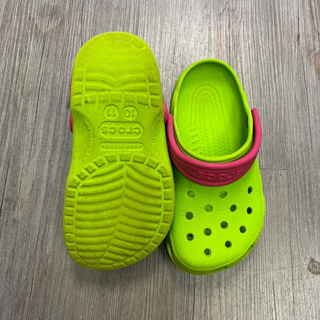Lime Crocs Sandals Clog, 10T-11Y