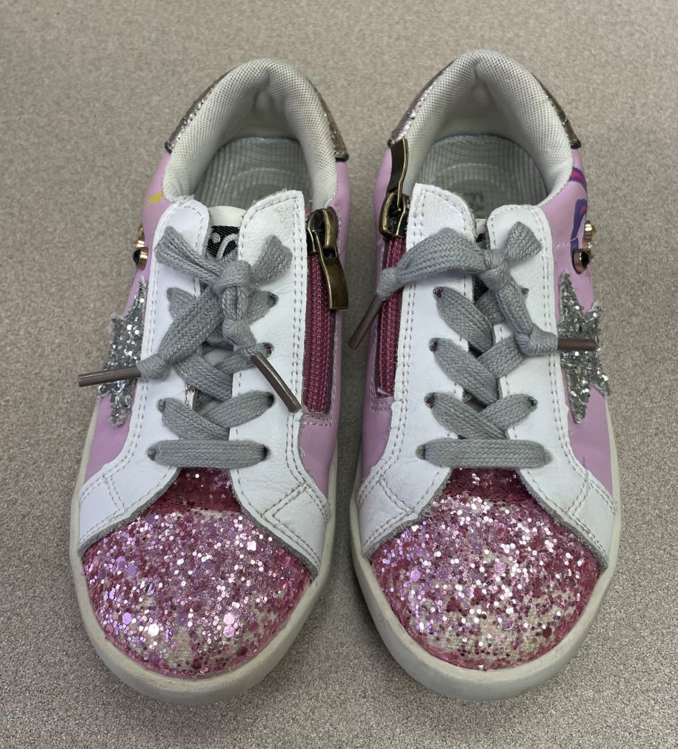 Multi Colour Fashion Side Zipper Shoes, 9T