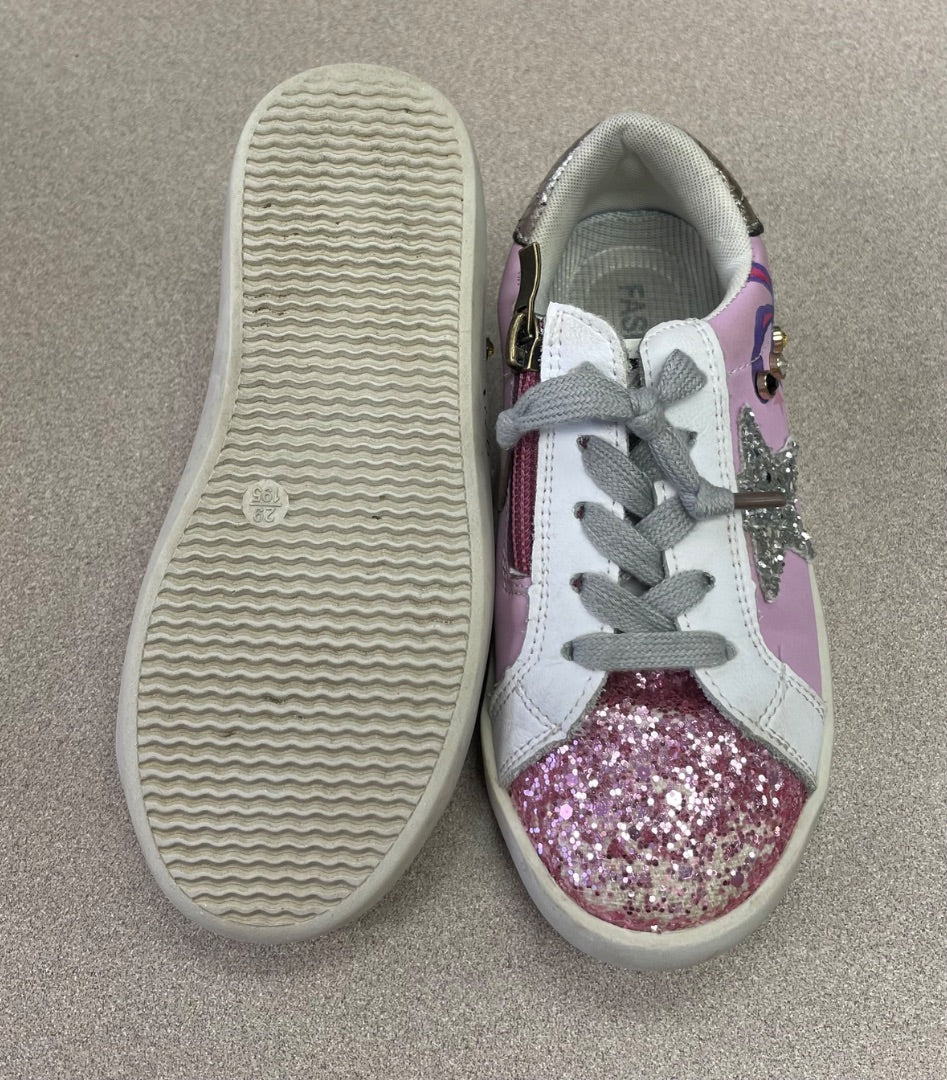 Multi Colour Fashion Side Zipper Shoes, 9T