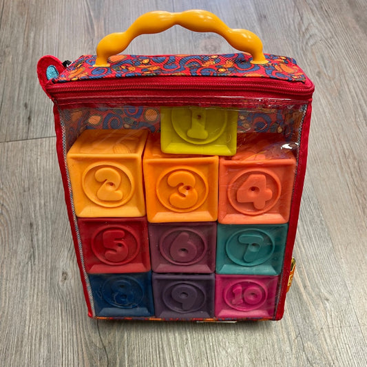 Multi Colour B Toys One Two Squeeze Soft Building Blocks, 6Y