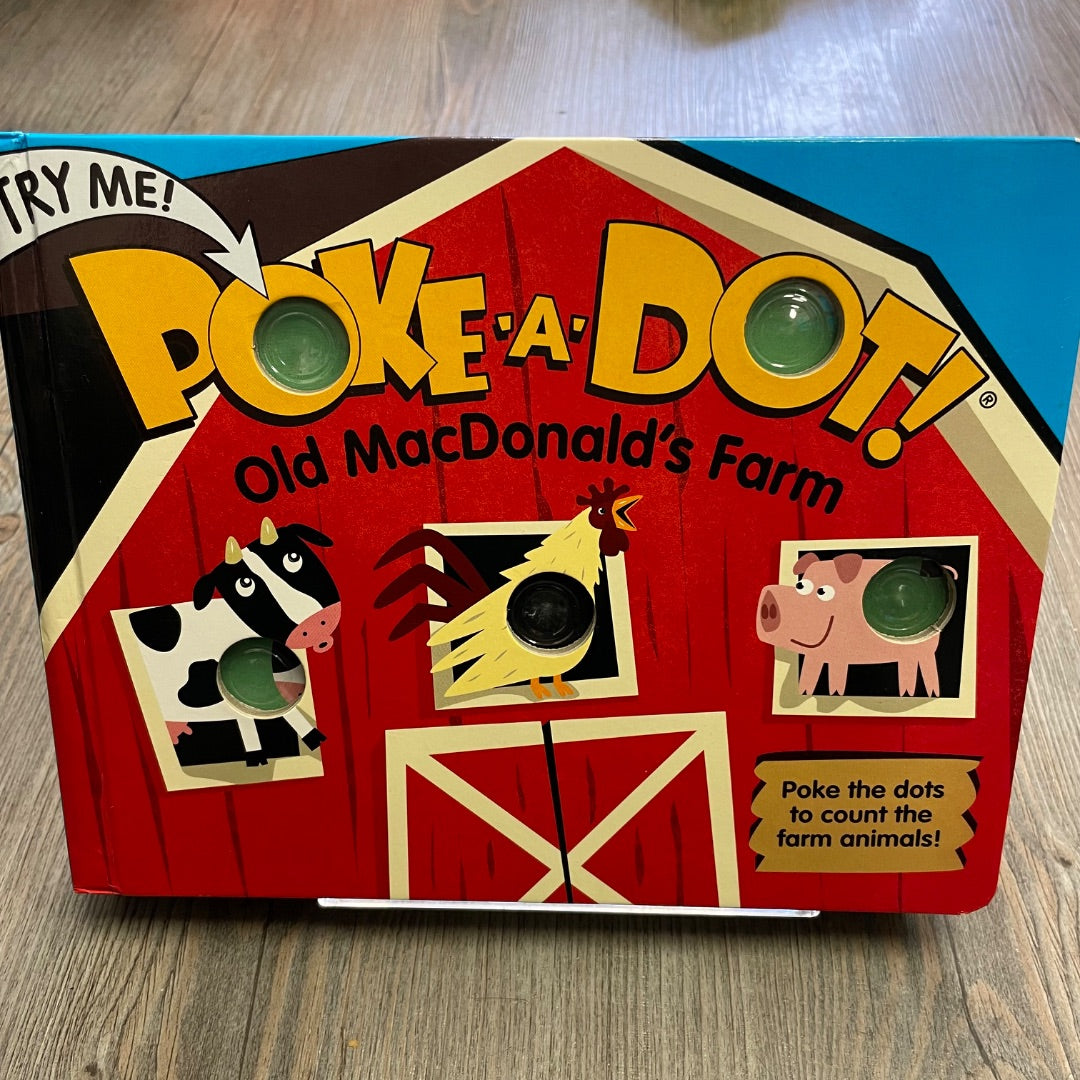 Red  Poke a Dot! Old MacDonald's Farm, Hardcover
