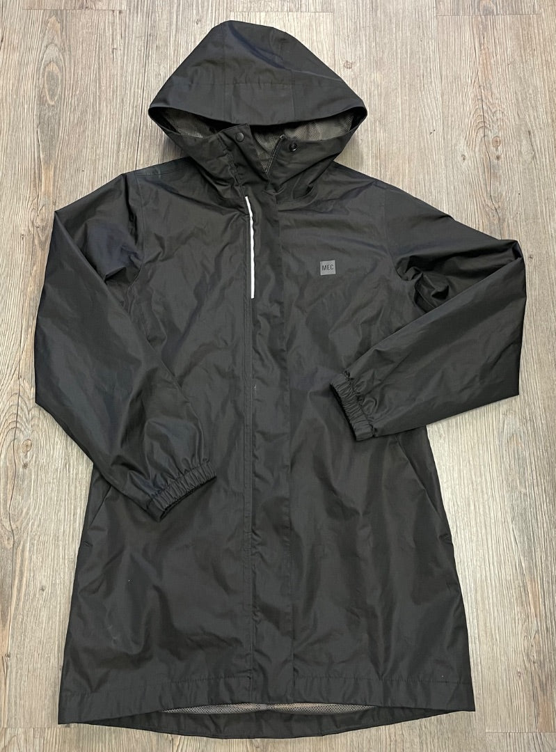 Black MEC Long Rain Jacket, 10Y