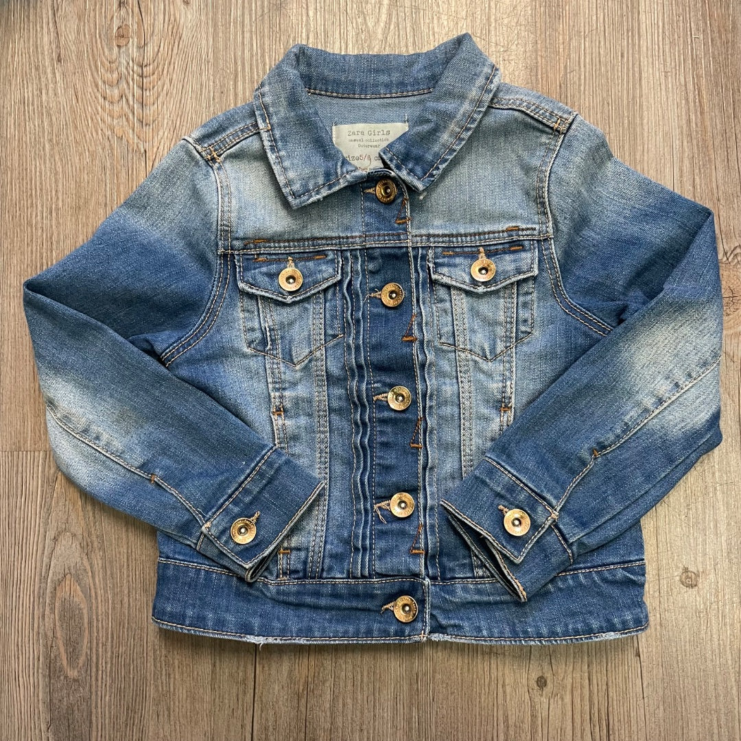 Blue Zara Jean Jacket, 5-6Y