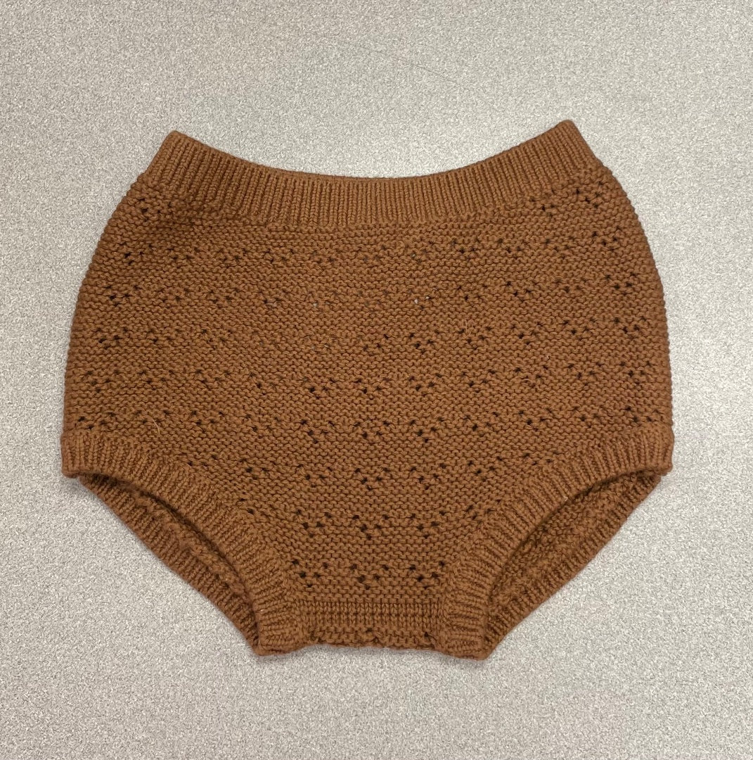 Cinnamon Quincy Mae Knit Bloomer, 3-6M