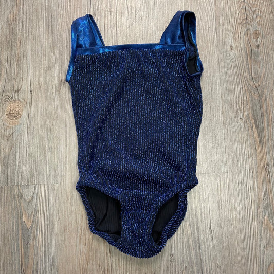 Glitter Blue  Gymnastic Leotard, 5-6Y