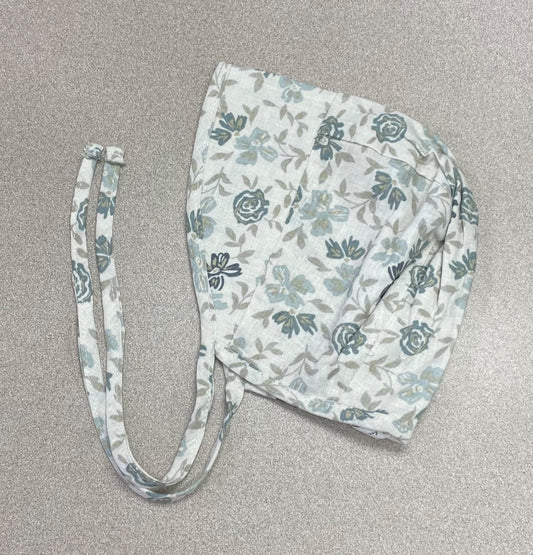 Blue Floral Rylee + Cru Brimmed Bonnet, 6-12M