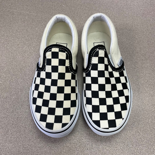 Check Vans Slip On Shoes, 11Y