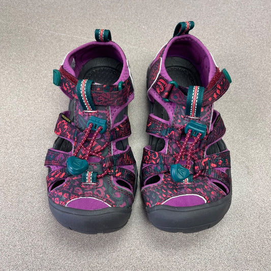 Purple Floral Keen Sandals, 12Y