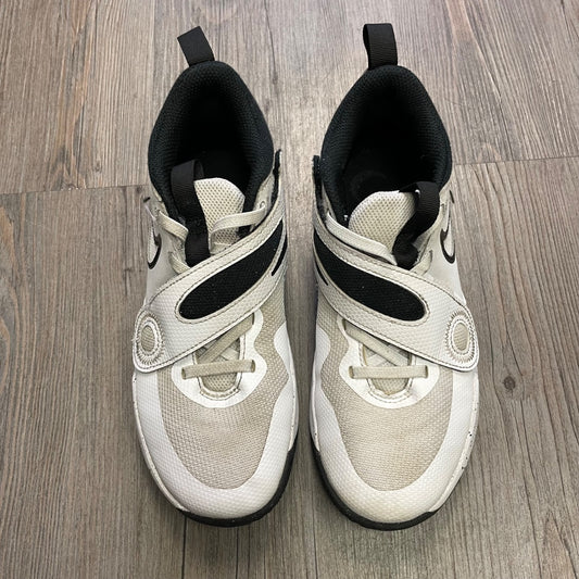 White,Black Nike Basketball Shoes, 3Y
