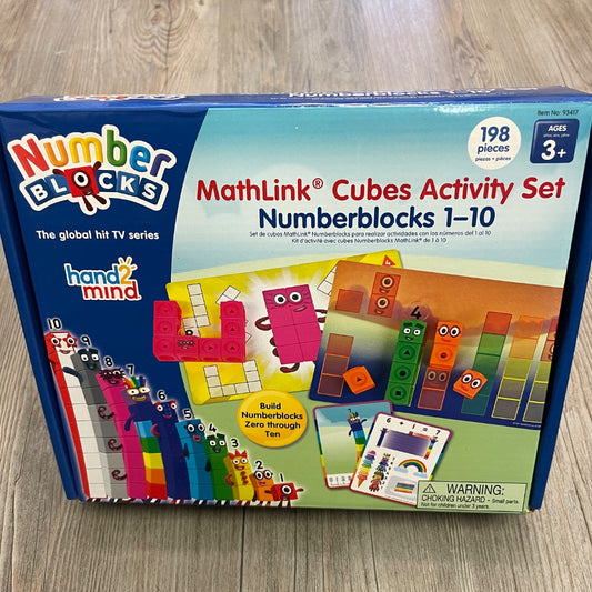 Multi Colour Number Blocks NEW Math Link Cubes Activity Set, 3Y+
