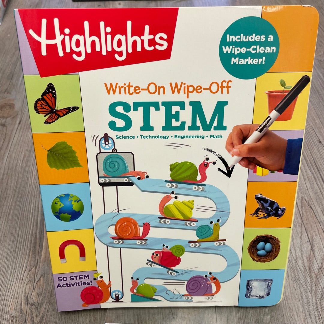 Multi Colour  Write On Wipe Off Stem, 5-7Y