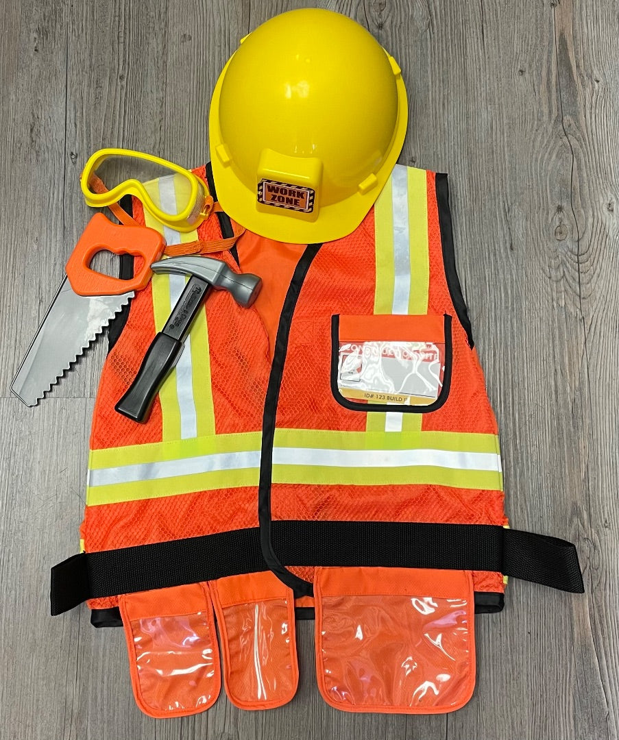 Yellow/Orange  Construction costumes, 3-6Y