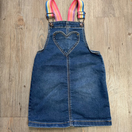 Navy Joe Fresh Denim Overall Dress, 5Y