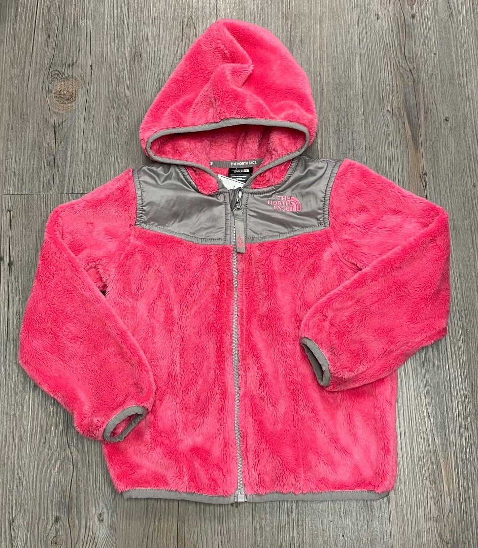 Pink North Face Fleece Hooded Jacket, 4Y