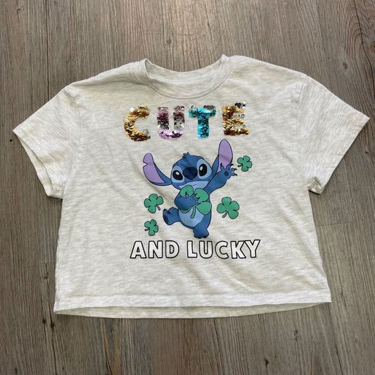 Sequins Front Disney T-shirt, 5Y
