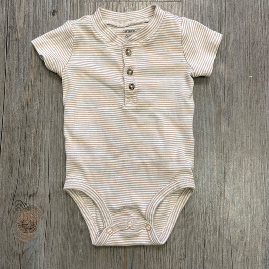 Stripe Brown Carters SSL Onesie, 6M
