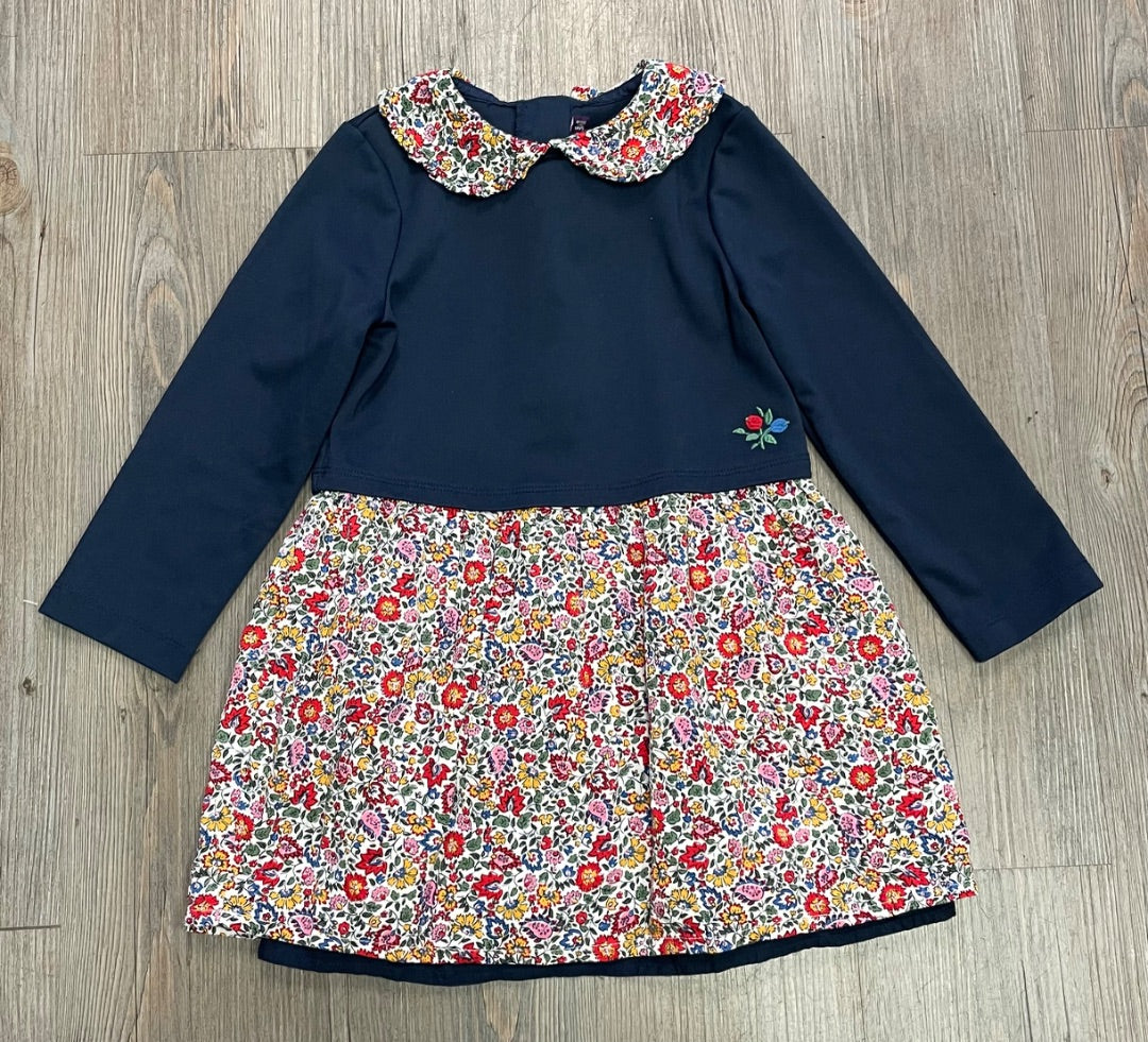 Floral Sergent Major LS Dress, 5Y