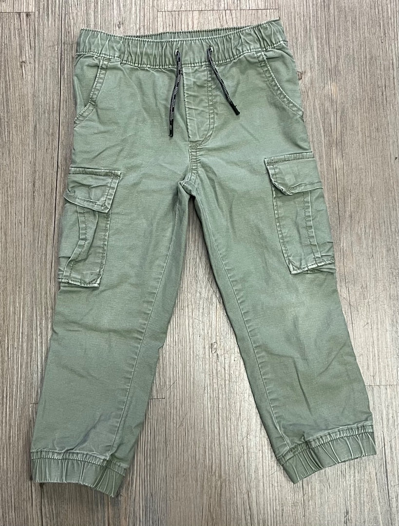 Green Gap Cargo Jogger Pants, 4Y