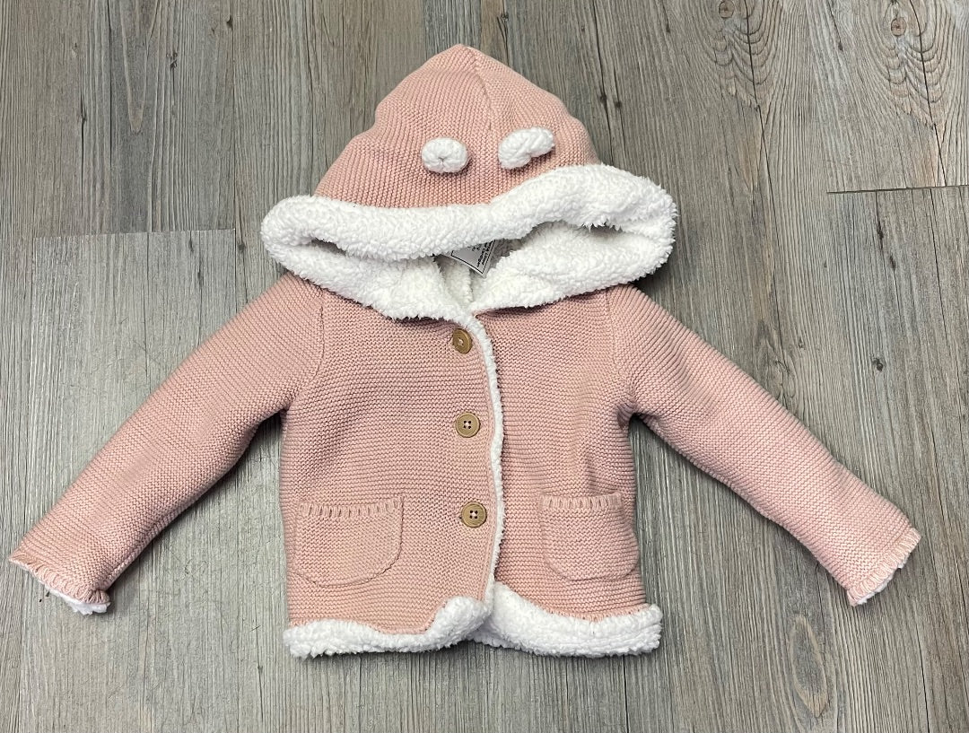 Dustyrose Carters Sherpa Lined Hooded Cardigan, 24M