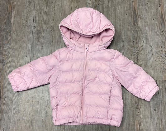 Pink Uniqlo Puffer Jacket, 12-18M