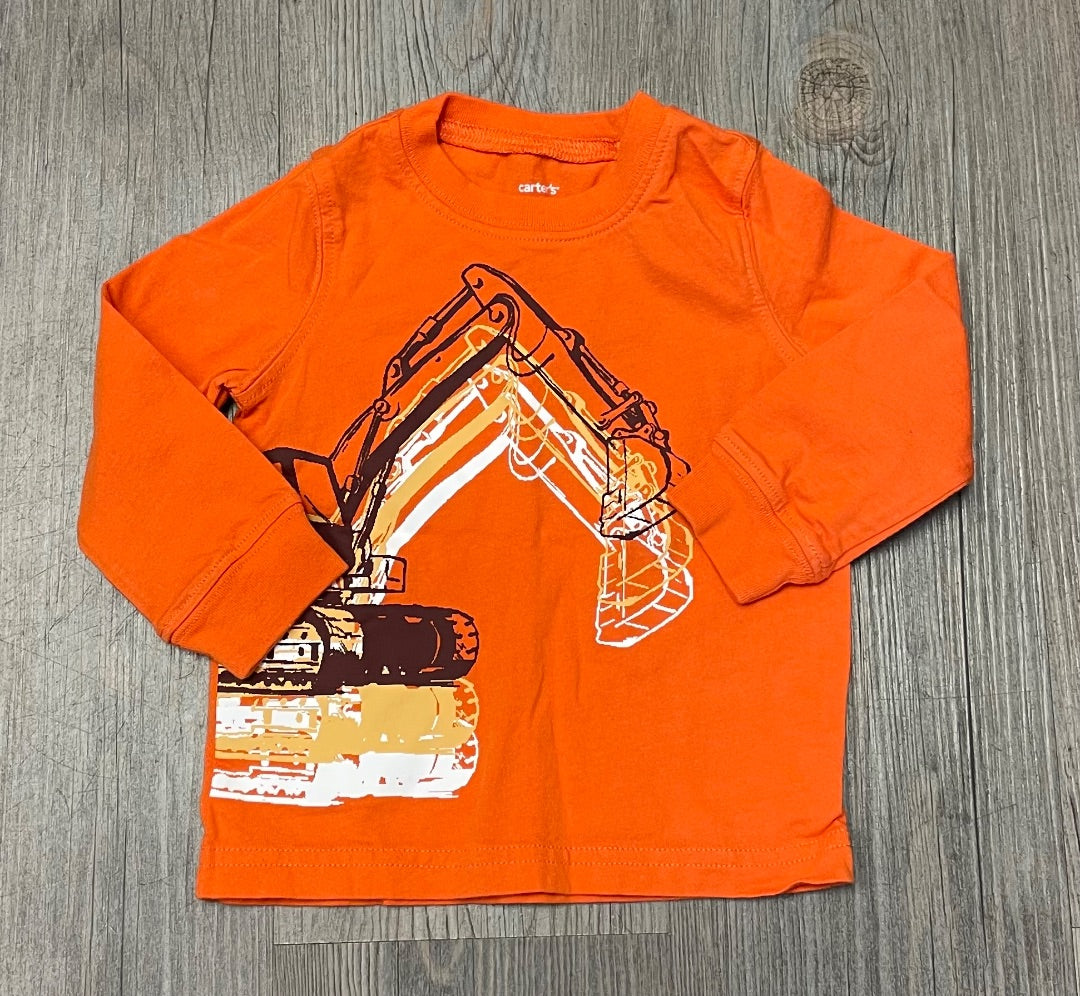 Orange Carters LS Tee, 12M