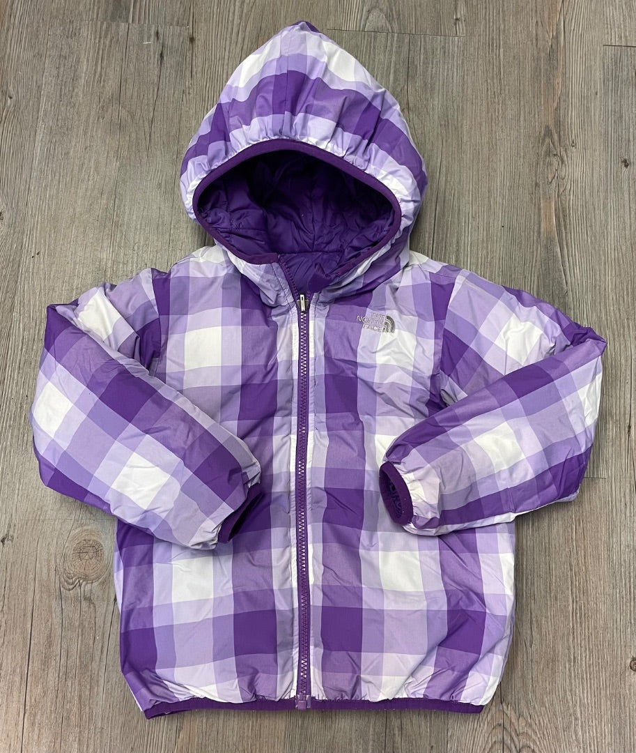 Purple North face Reversible Down Jacket, 5Y