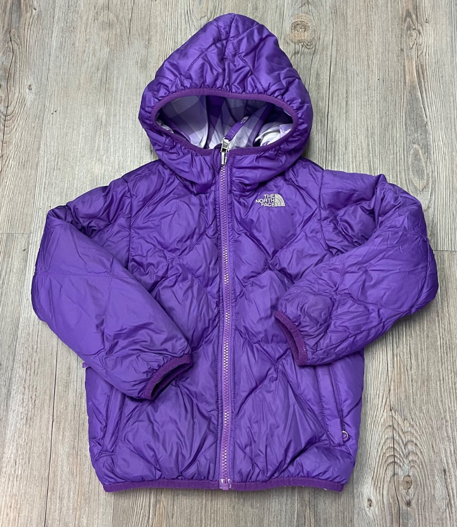 Purple North face Reversible Down Jacket, 5Y